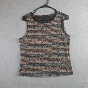 Jaipur Y2K Fairy Indie Sleaze Metallic Knit Tank Top Size Medium